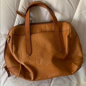 FINAL SALE - Fossil Camel Tan Small Satchel